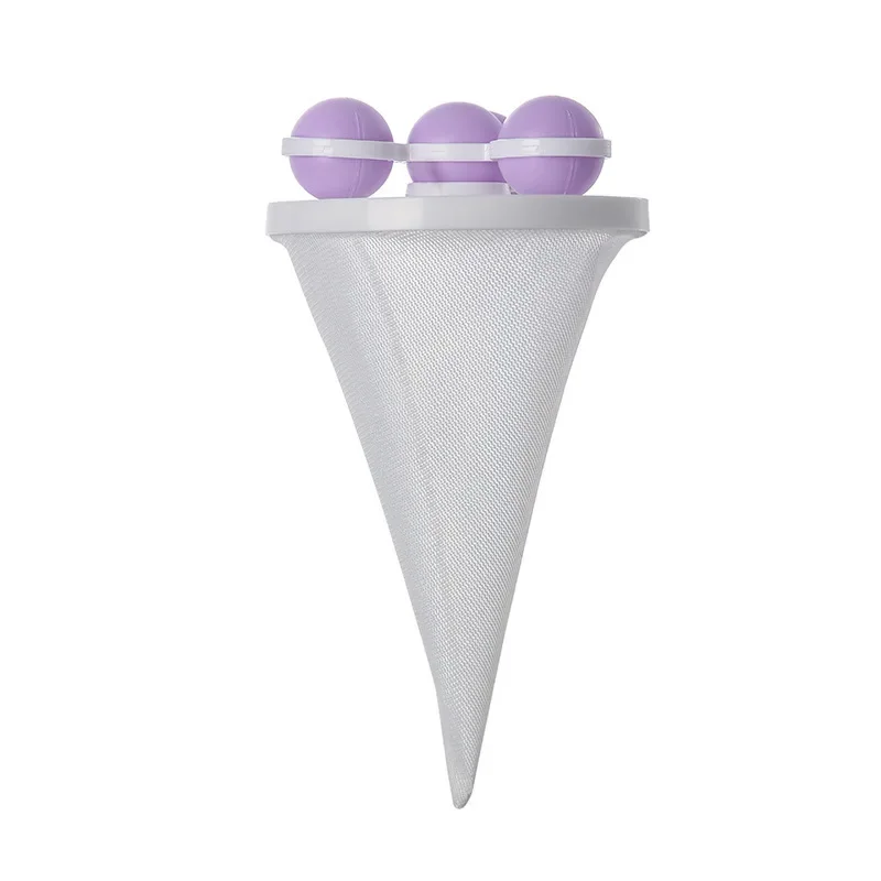 Boule anti peluche lave linge - cone magique