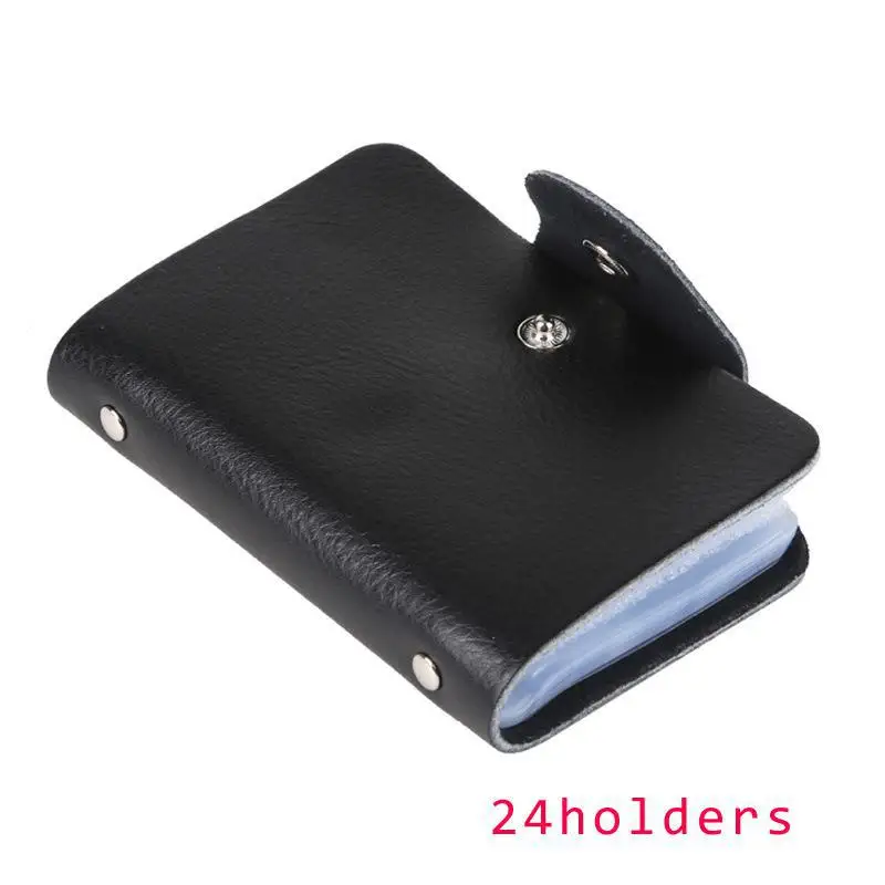 Porte carte cuir homme - noir élégant zippé
