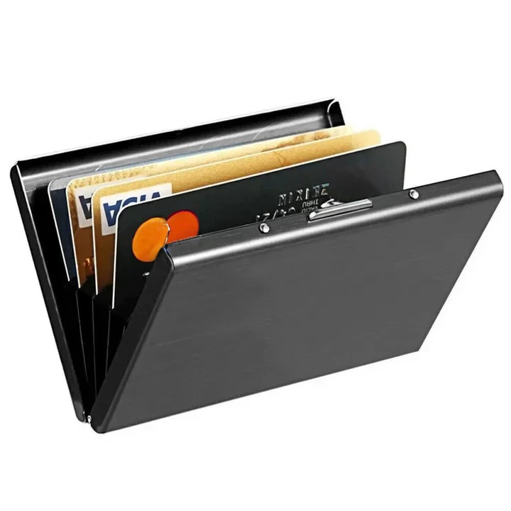 Porte carte homme - portefeuille métallique chic