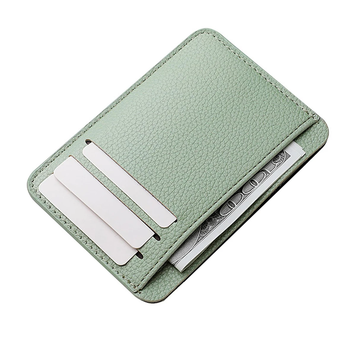 Porte carte homme - cuir émeraude, douceur verte, élégance simple
