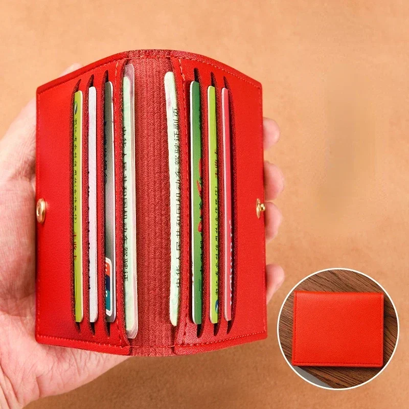 Porte carte cuir homme - portefeuille rouge élégant