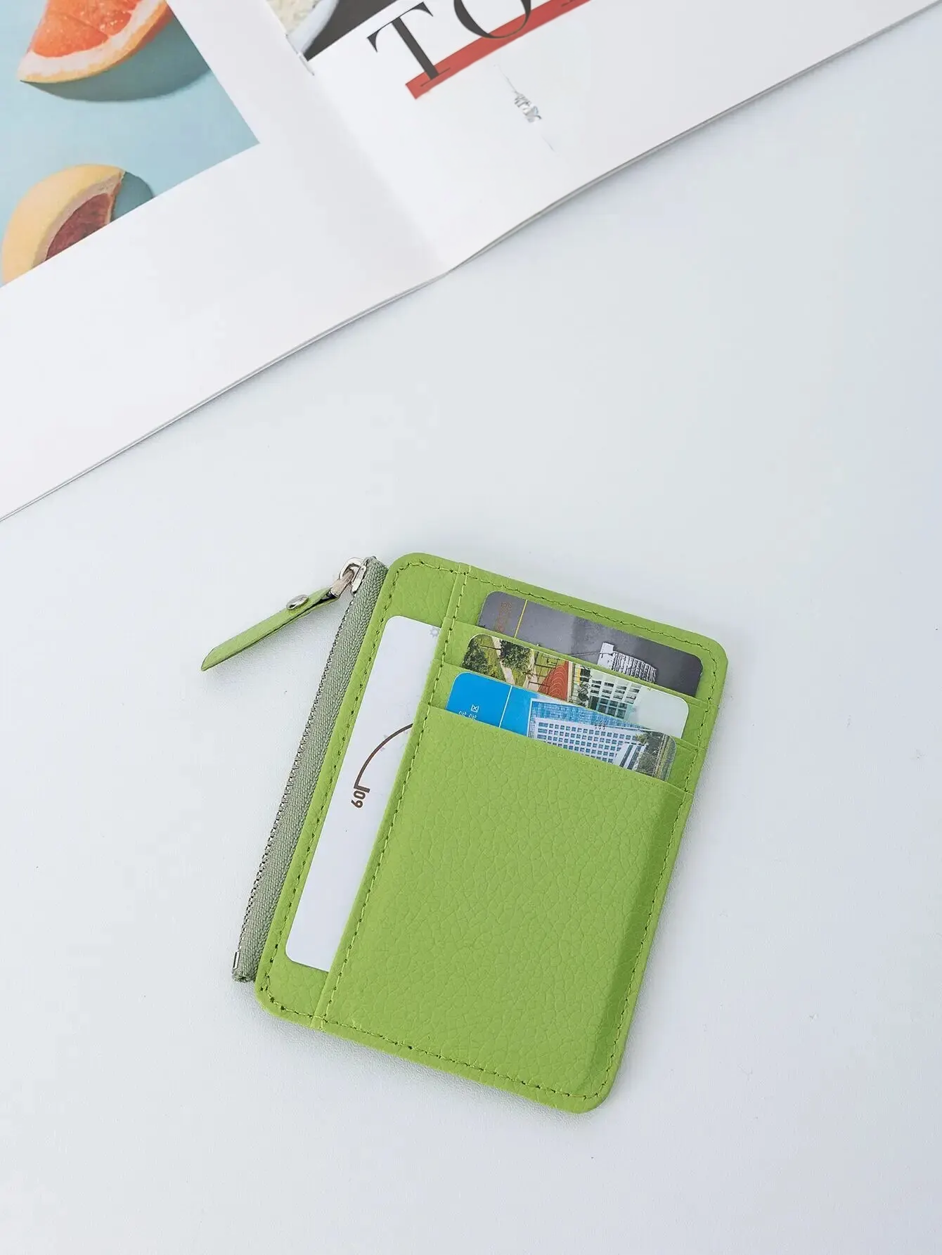 Porte carte homme - lime éclat, vert chic, douceur citron