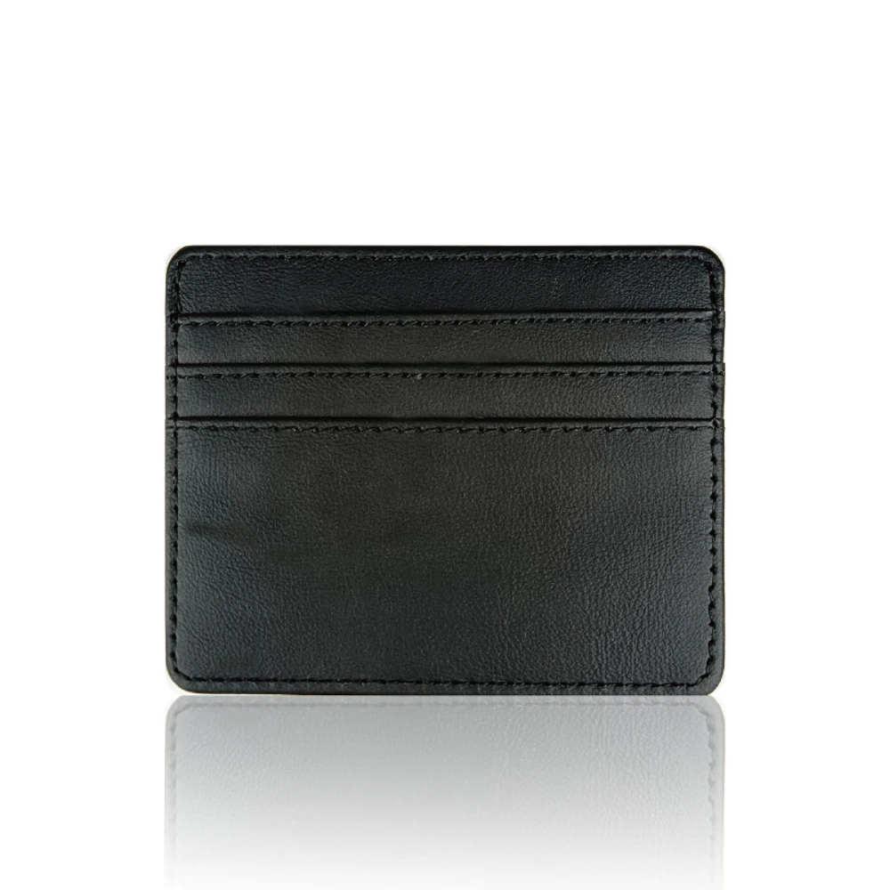 Porte carte homme - cuir noir chic