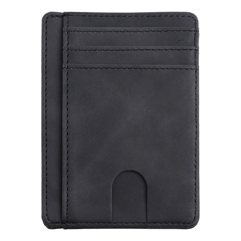 Porte carte et monnaie homme - noir élégance