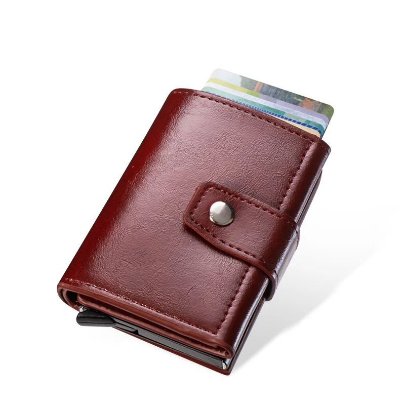 Porte carte cuir homme luxe - bourgogne élégant