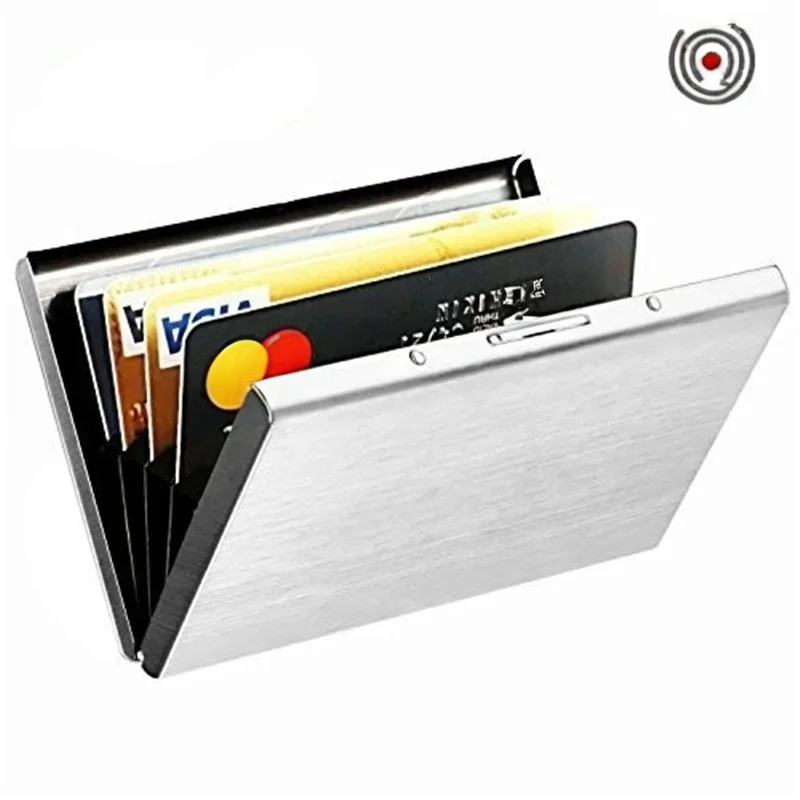 Porte carte homme - argent éclatant