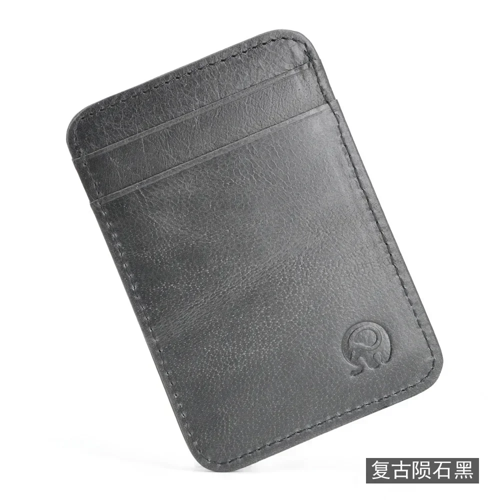 Porte carte cuir homme luxe - cuir ébène élégant