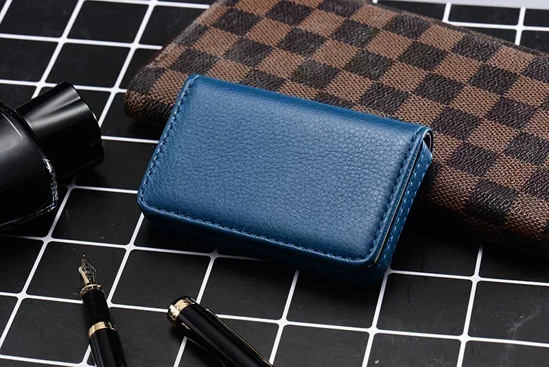 Porte carte cuir homme luxe - ciel bleu éclat