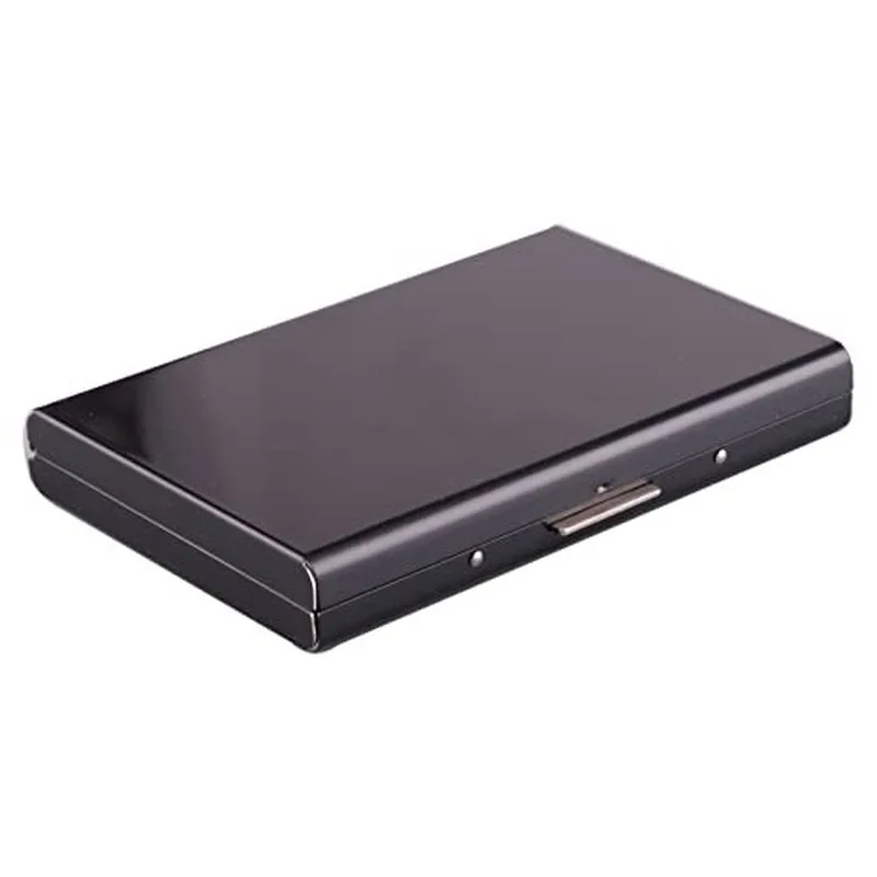 Porte carte homme - noir élégant, petite rêverie, argent chic
