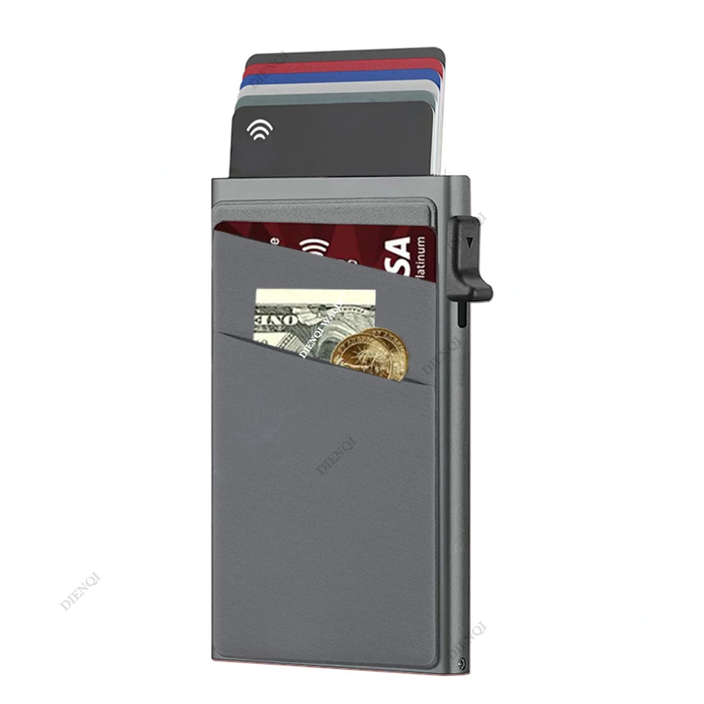 Porte carte homme - élégance cuir grise