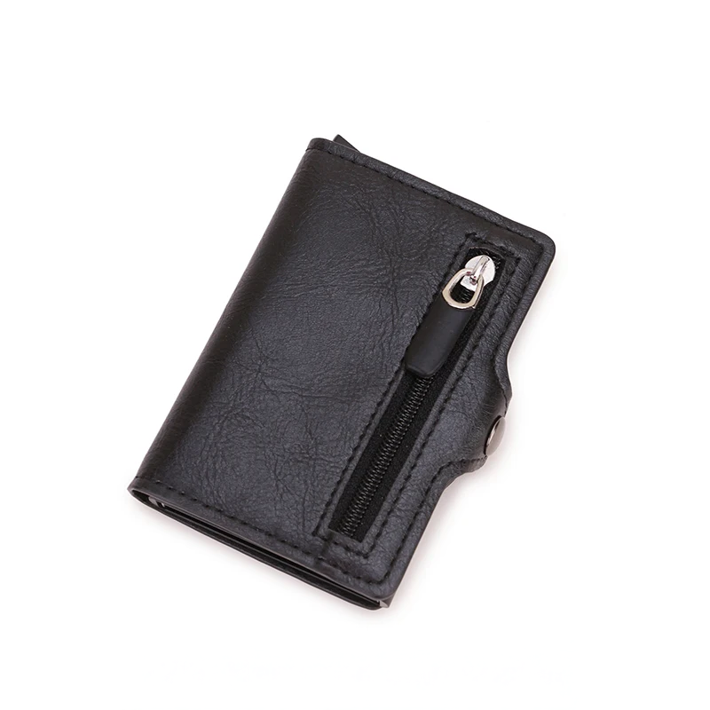 Porte carte homme - cuir noir élégant