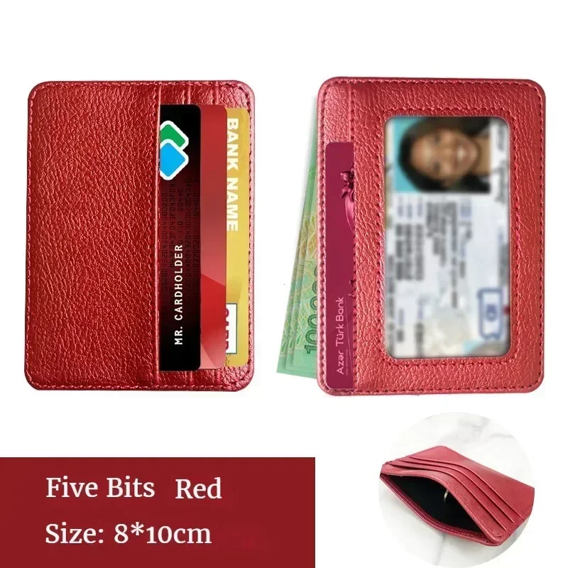 Porte carte cuir homme - portefeuille rouge rêve