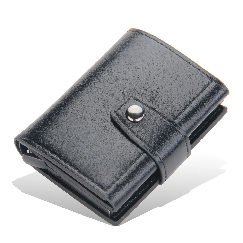 Porte carte homme - cuir élégant, noir mystère, luxe compact
