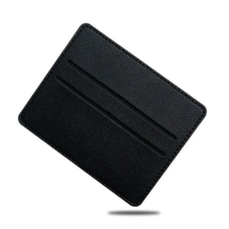 Porte carte en cuir femme - noir élégant
