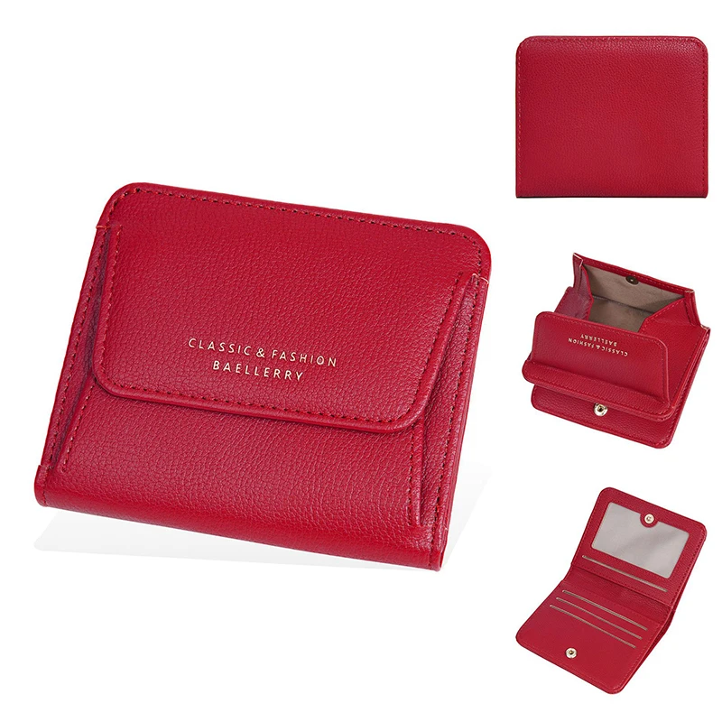 Porte monnaie carte femme - rouge élégant