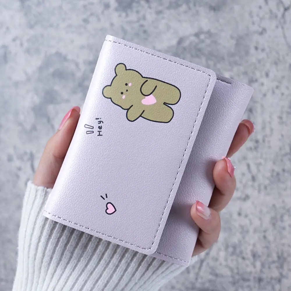 Porte carte femme - pochette ourson rose