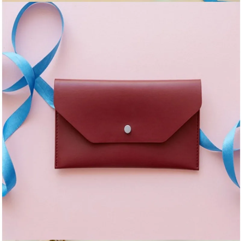 Porte carte femme en cuir - portefeuille écarlate
