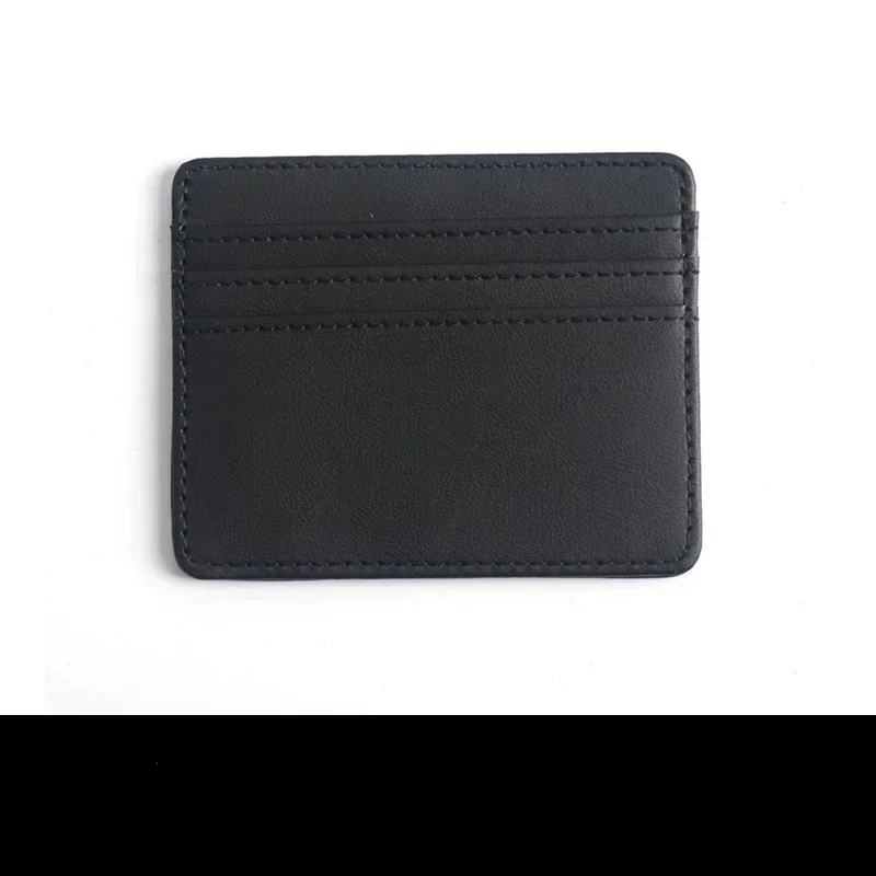 Porte carte en cuir femme - noir élégance