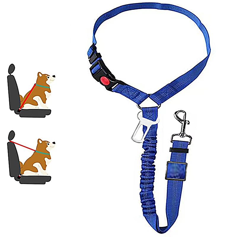 Harnais pour voiture chien - sérénité bleue