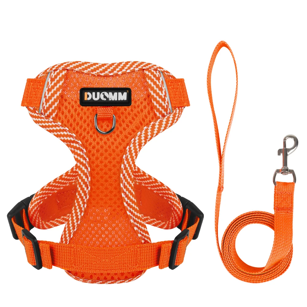 Harnais pour chien - harmonie orange, douceur canine, éclat blanc